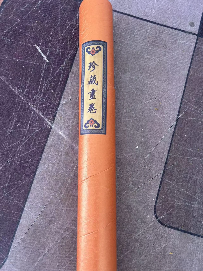 【闪购链接】黄字画桶收纳圆形画筒