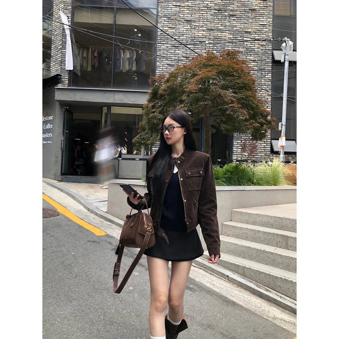 【机车女孩】秋季复古朋克街头极简风短款BD短外套253V2338