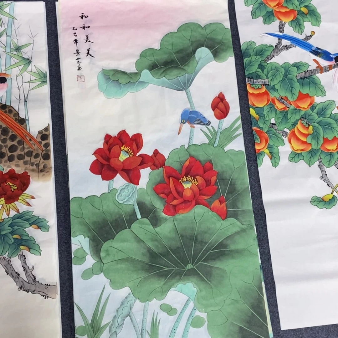 国画尺寸100✖️50三尺工笔手绘画