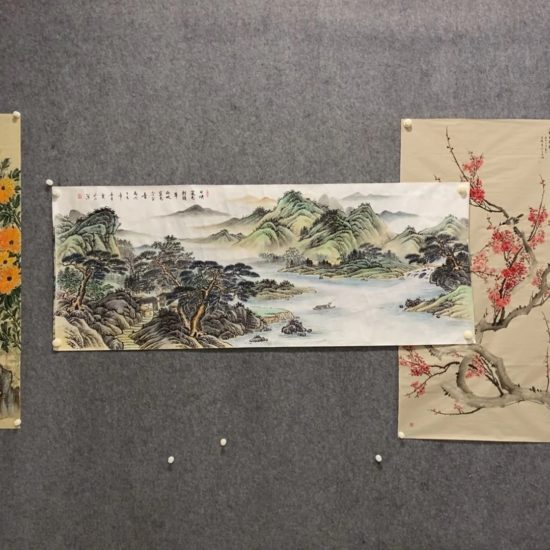 等***来国画小六尺山水作品