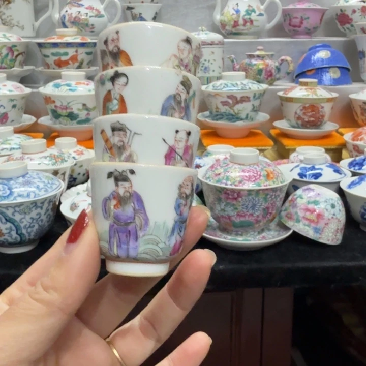 問***烧景德镇陶瓷杯子盖碗