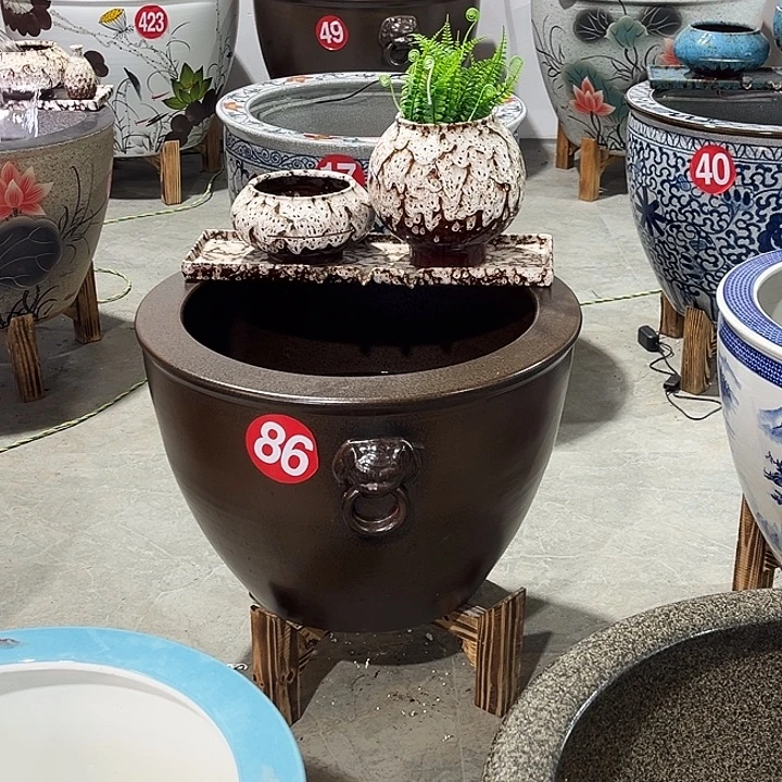 二***哥景德镇陶瓷鱼缸艺术