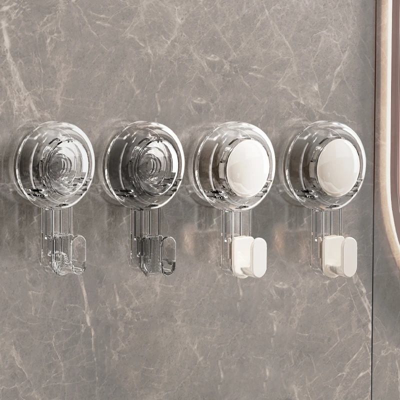 强力真空吸盘挂钩按压设计免打孔适用厨房浴室卫生间门后