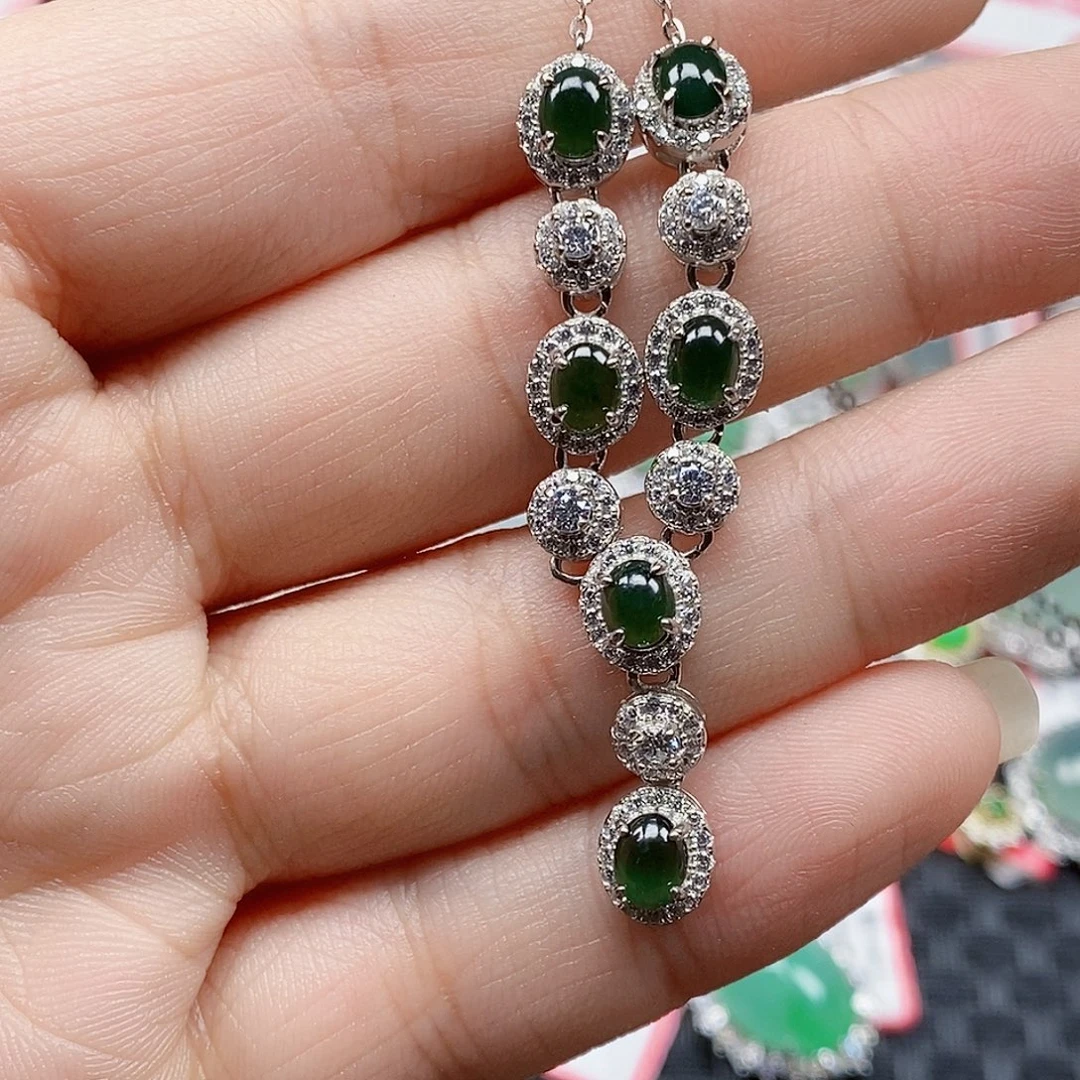 翡翠银S925镶嵌戒指