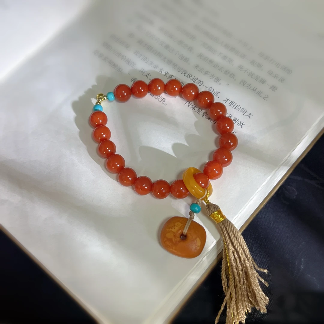 【扶摇叙珠宝】18k金 南红手串原创设计款文玩藏风