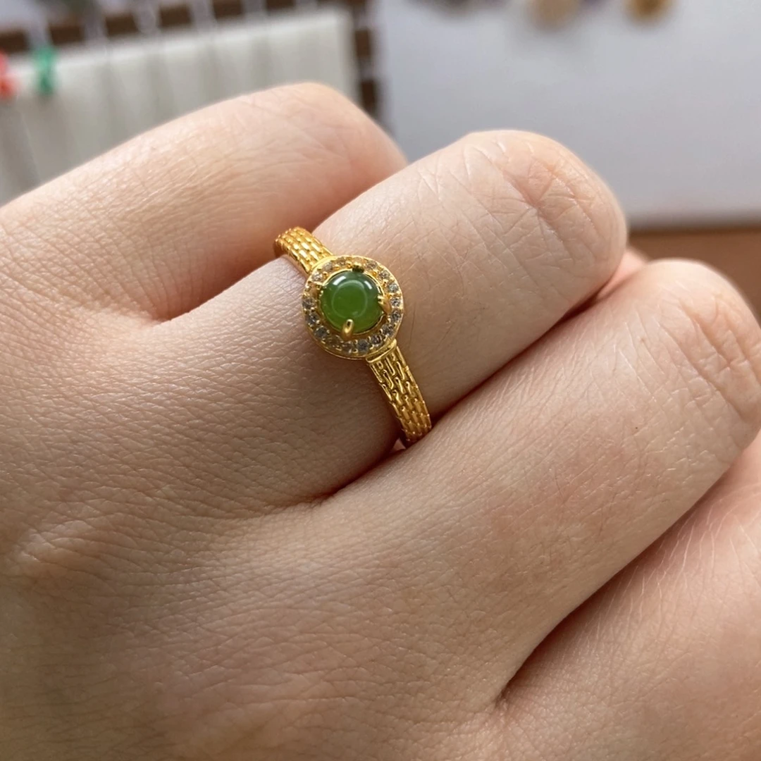 和田玉吊坠吊坠银S925镶嵌