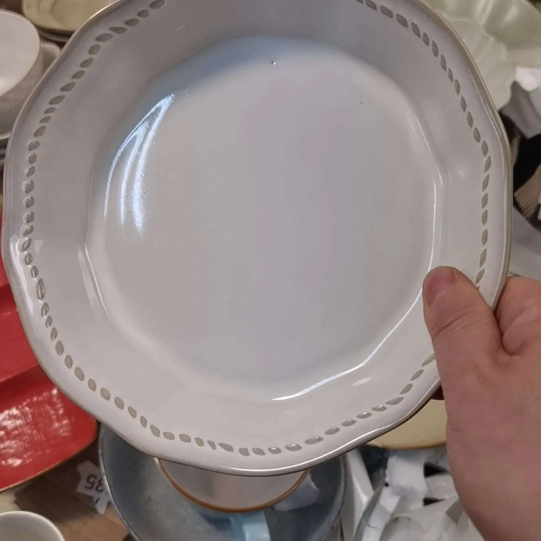 瓷片微瑕麻花辫深盘两个一组