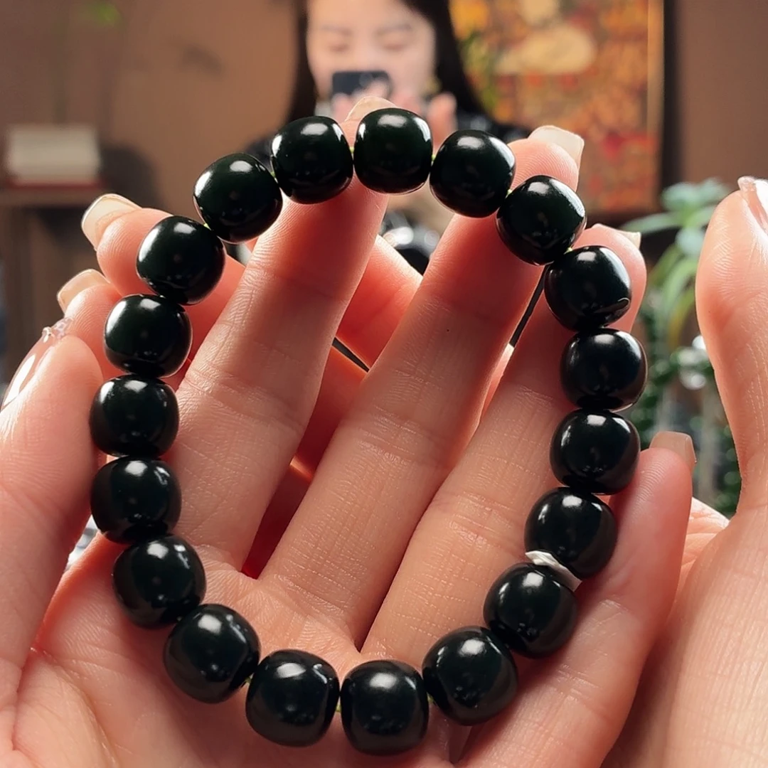 和田玉未镶嵌手串塔青卡10.11老型