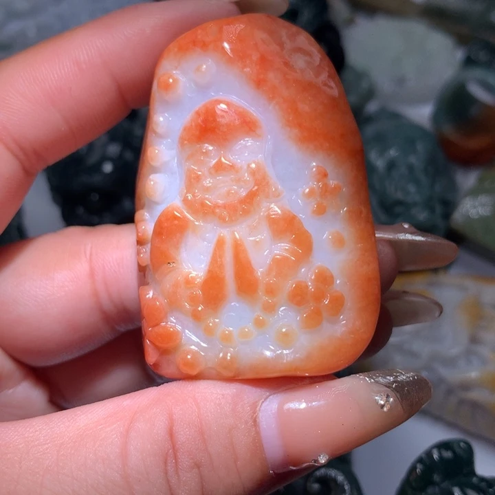 翡翠未镶嵌颈饰保真天然A货翡翠