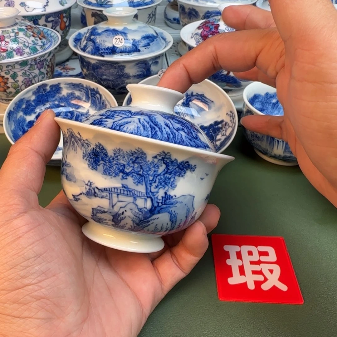 纯手工纯手绘茶具石头241