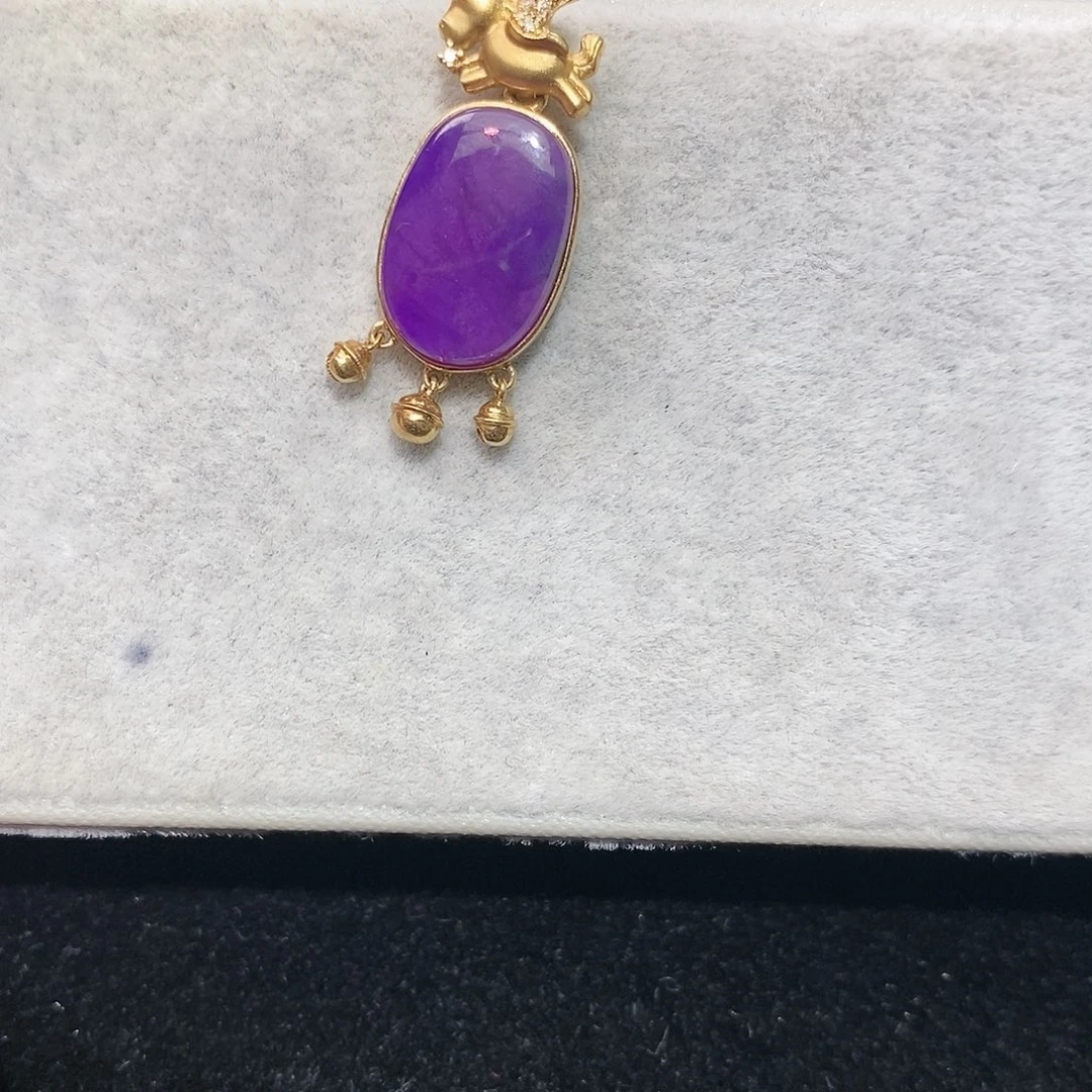 苏纪石（舒俱来）18K金镶嵌吊坠(不含链)