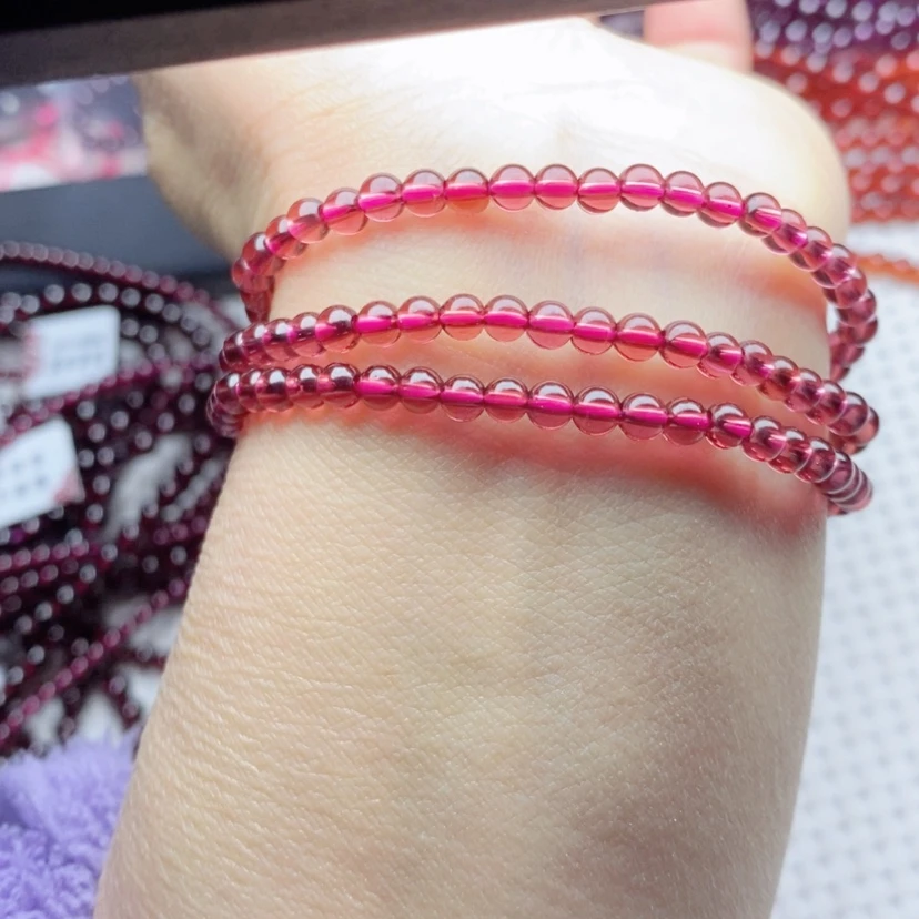 【闪购商品】石榴石手链未镶嵌4香槟粉毕业级