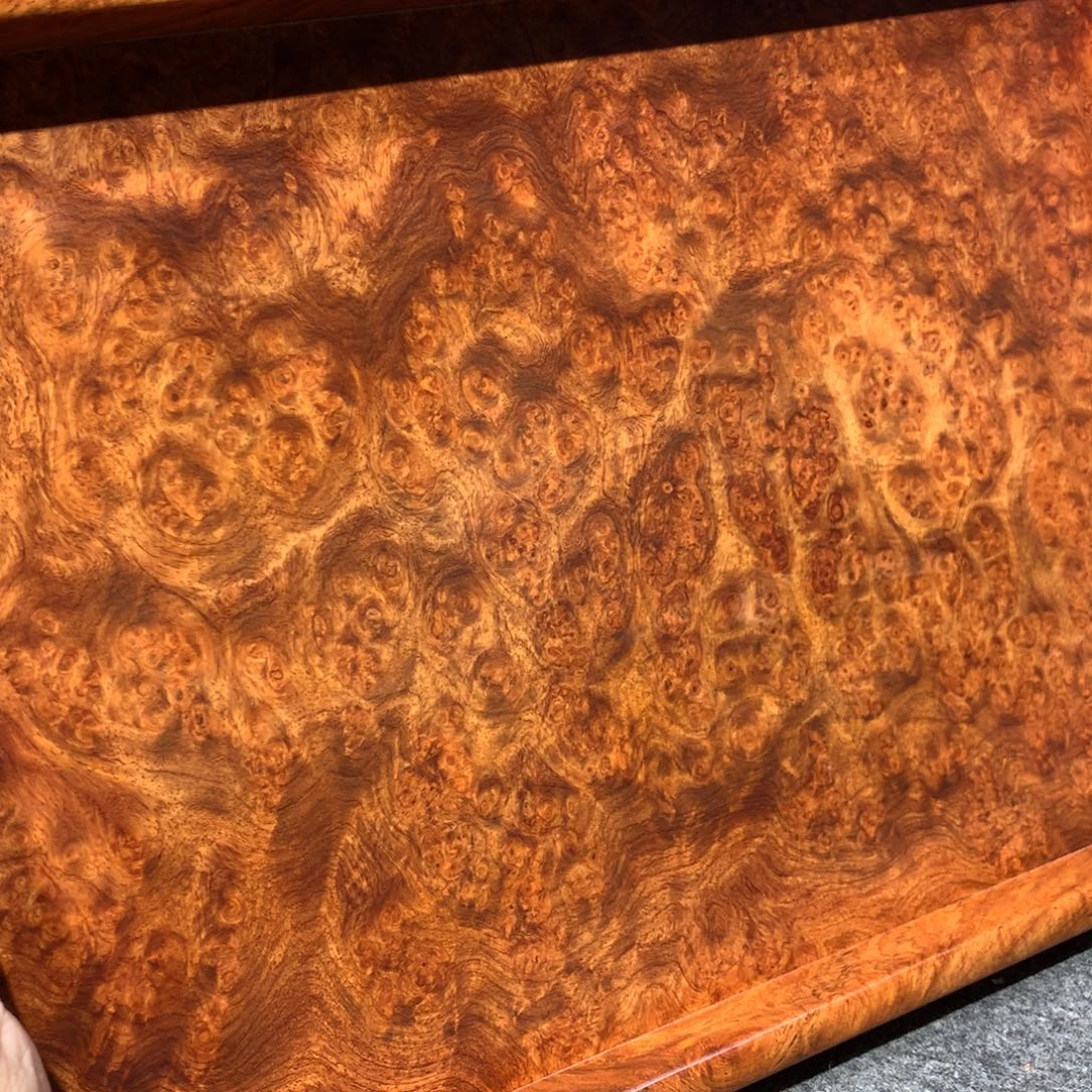 刚***济木缅甸花梨木瘤疤托盘
