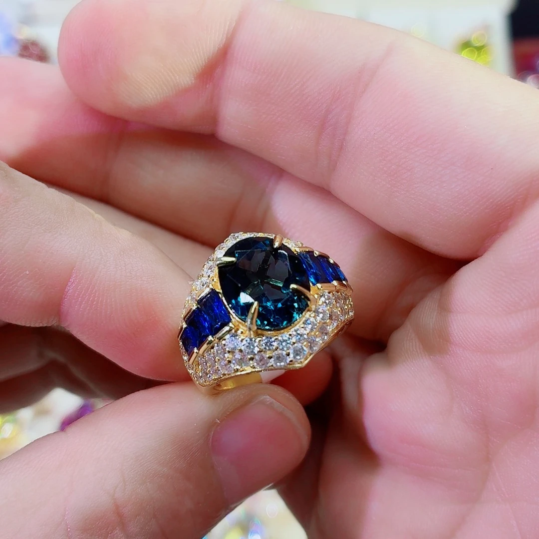 银S925镶嵌托帕石戒指