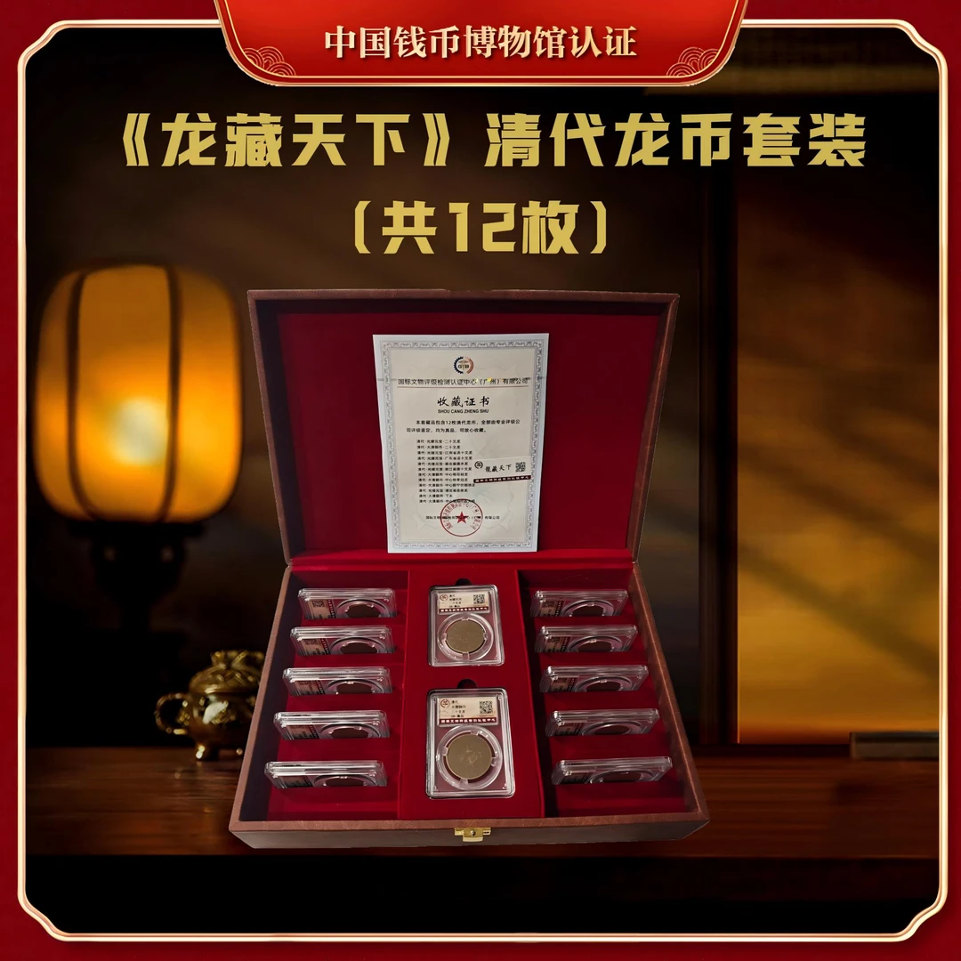 【钱博保真】《龙藏天下》清代龙币套装（共12枚）