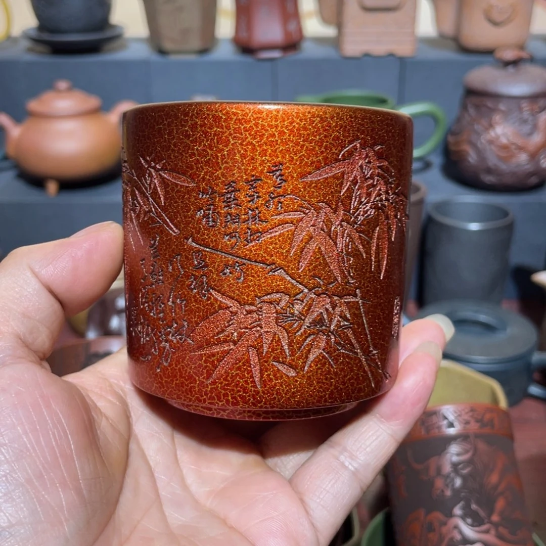 原矿紫砂手工主人杯