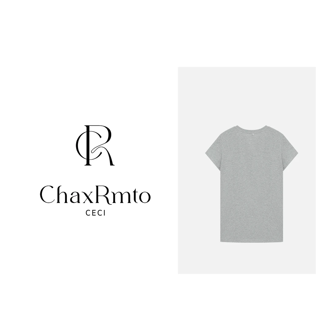 ChaxRmto斯斯 春夏款V领纯色时尚柔软舒适短袖T恤 SD1A0559