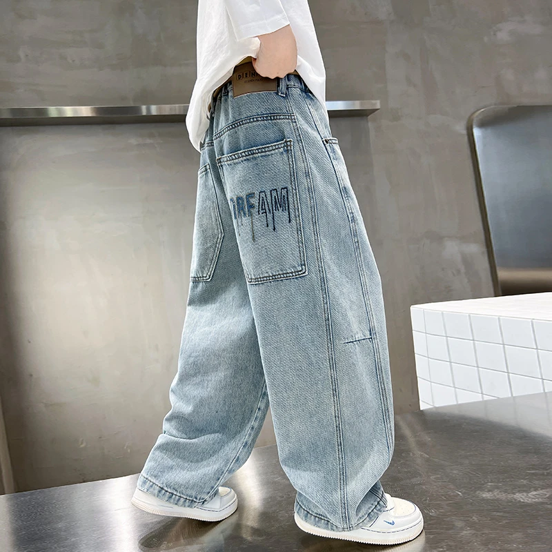 儿童装男童秋装裤子2025新款长裤秋季中大童牛仔裤春秋款休闲男孩