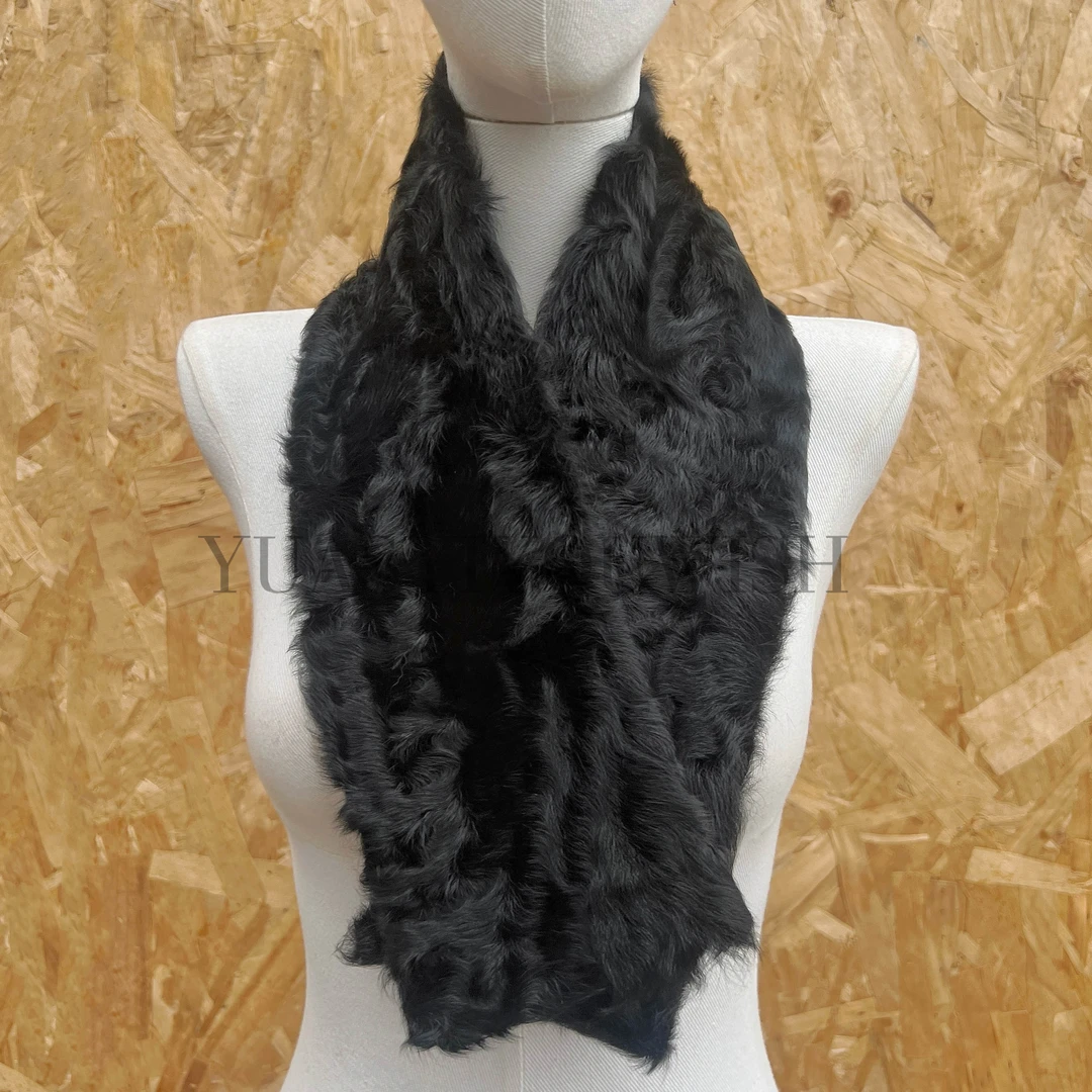 YUASYIYOUWISH|“灵”设计师版型金羔羊毛卷卷绒保暖围巾