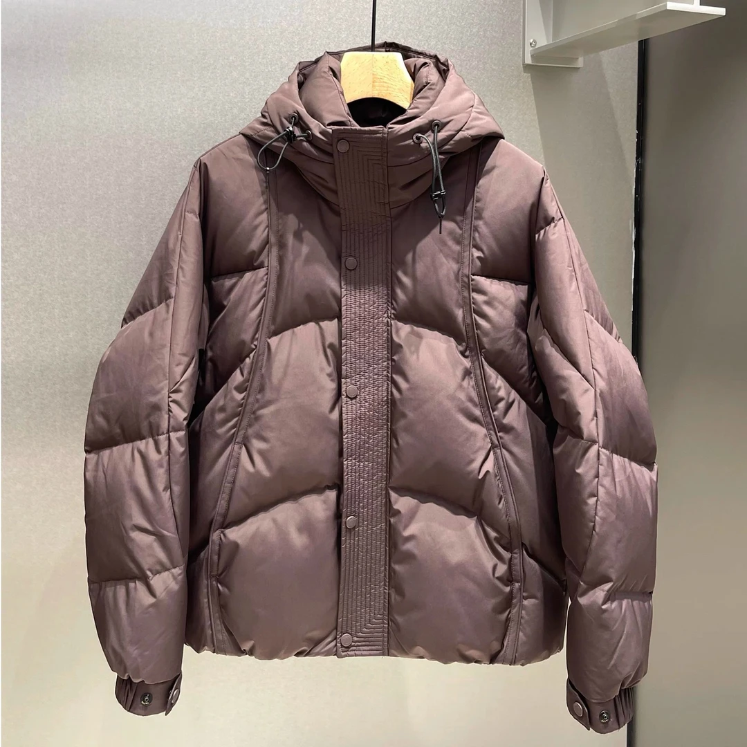 秋冬季新款羽绒服男款爆款2025新款正品男士痞帅简约保暖连帽男装