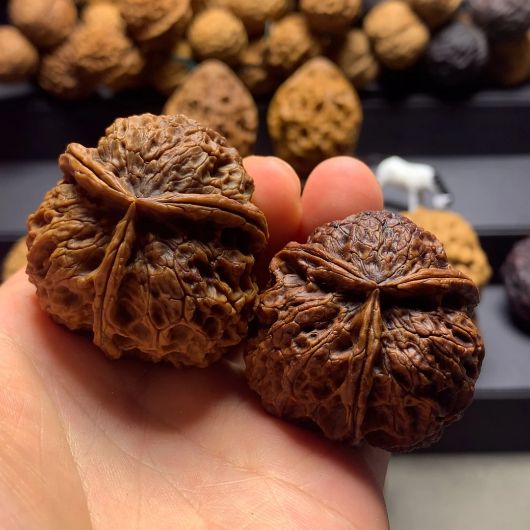 文玩核桃把件大*哥梅花三棱