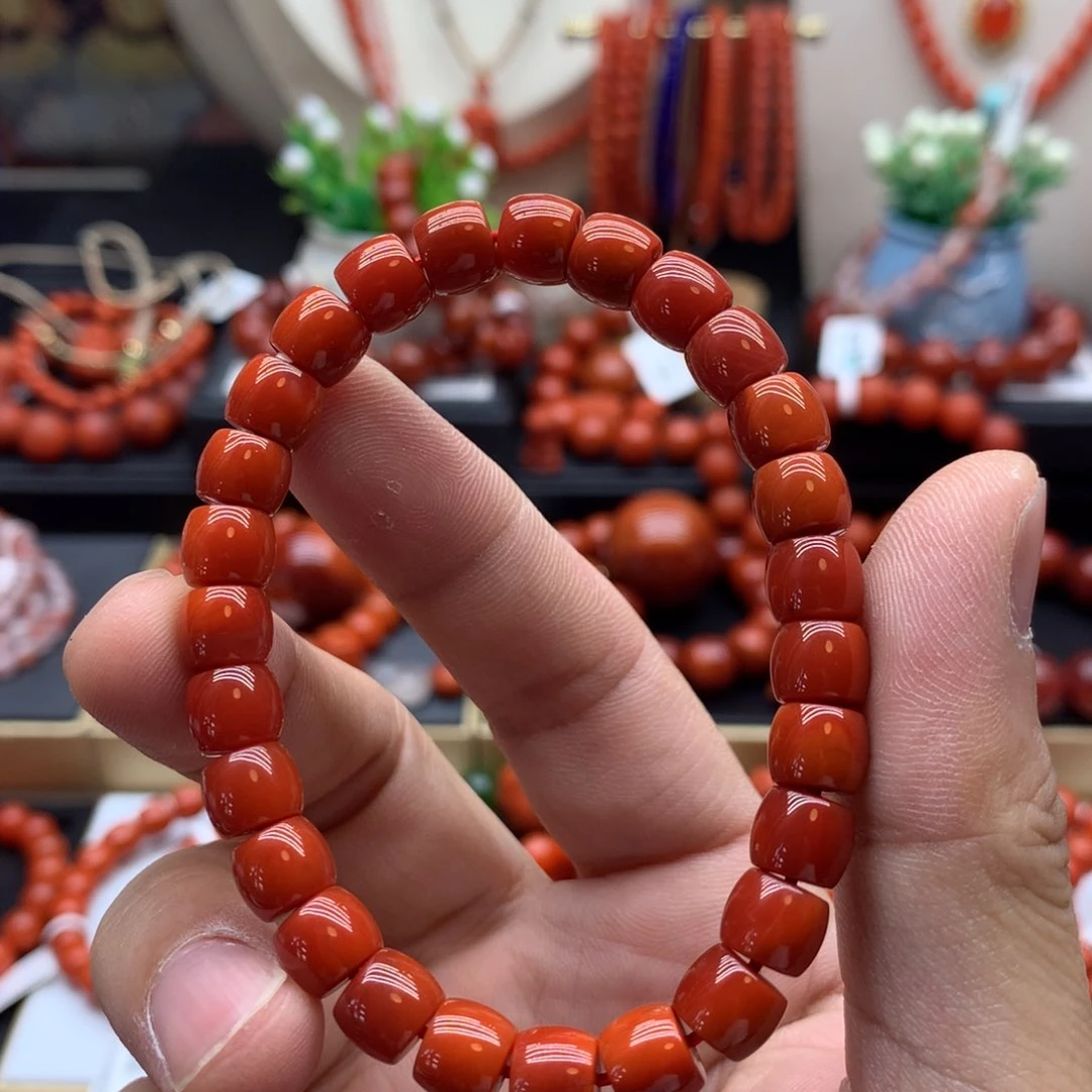 南红玛瑙手链未镶嵌