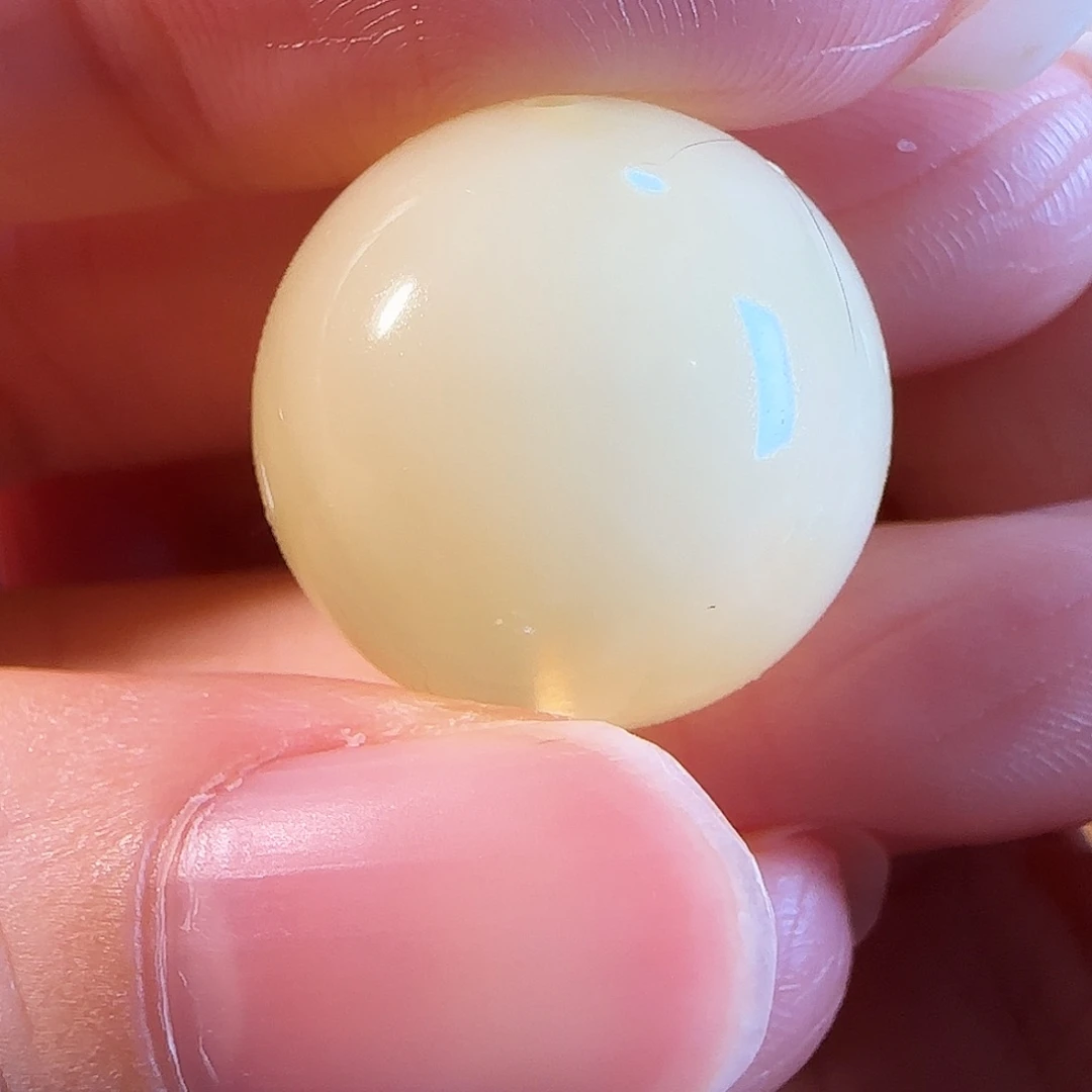 蜜蜡未镶嵌颈饰18.2mm白蜡圆珠