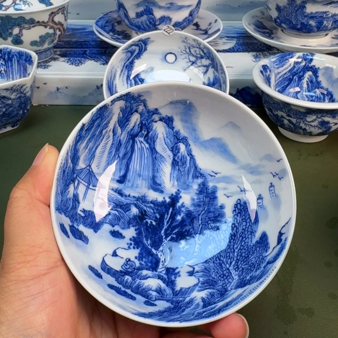 景德镇纯水绘茶具圆圆236