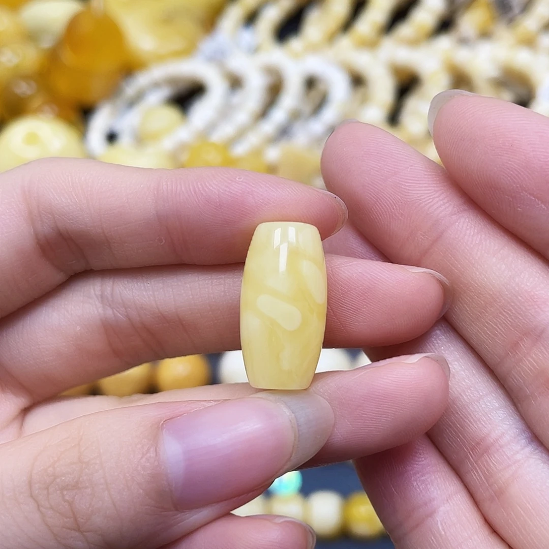 裸石蜜蜡未镶嵌沁色桶珠11✖️20.8mm