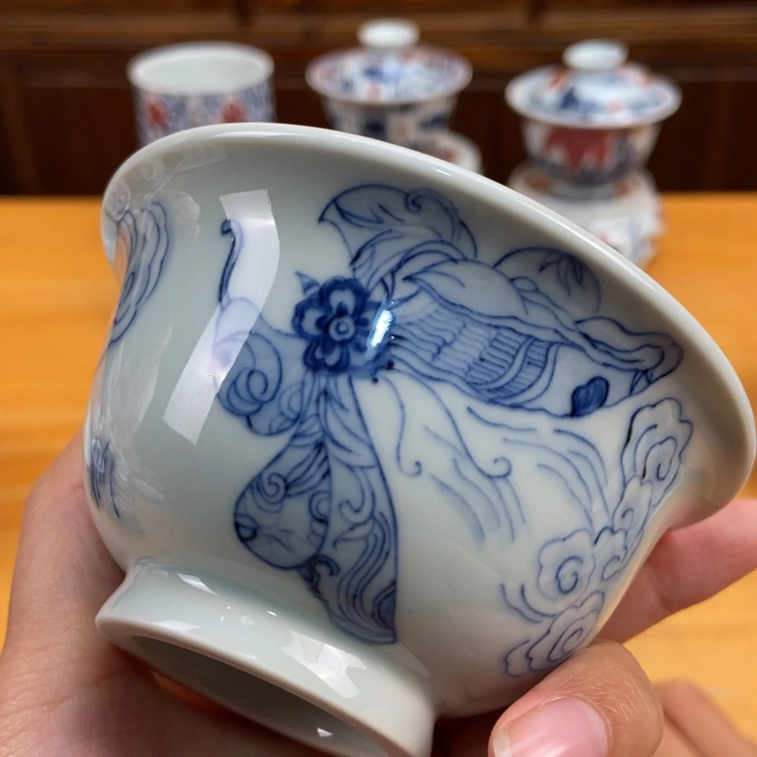 手绘现代茶具非古董
