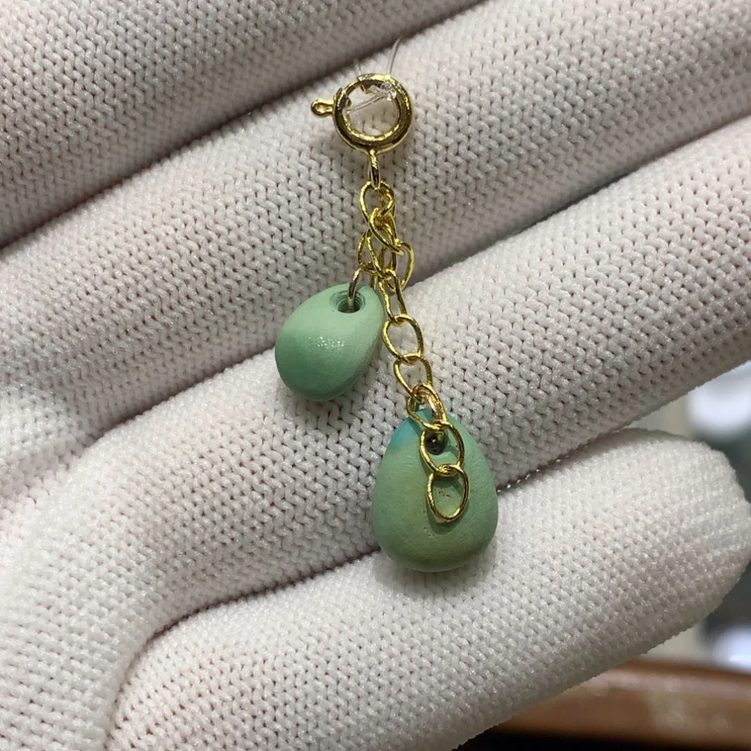 未镶嵌绿松石珠宝奇石滴流