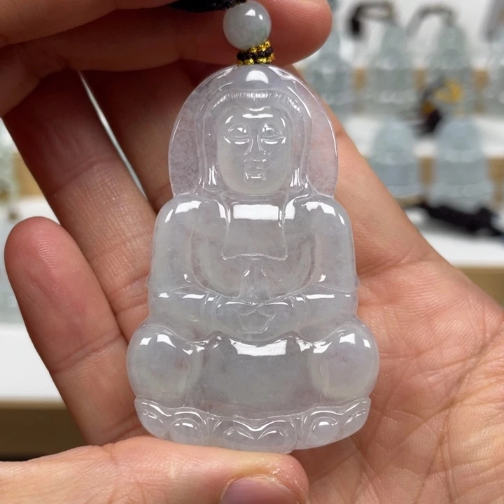 翡翠未镶嵌颈饰天然缅甸翡翠A货观音88号