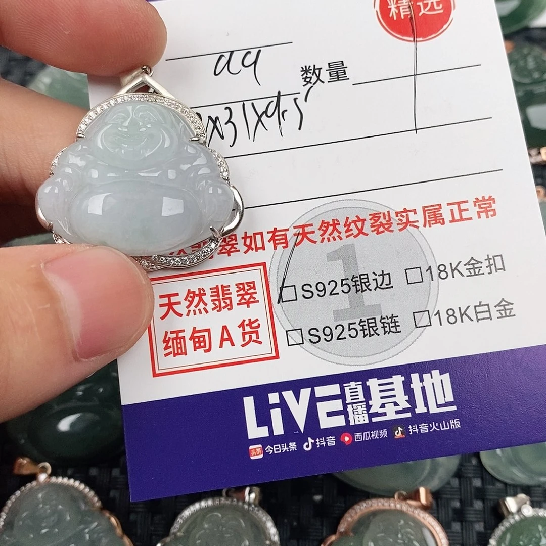 翡翠银S925镶嵌颈饰