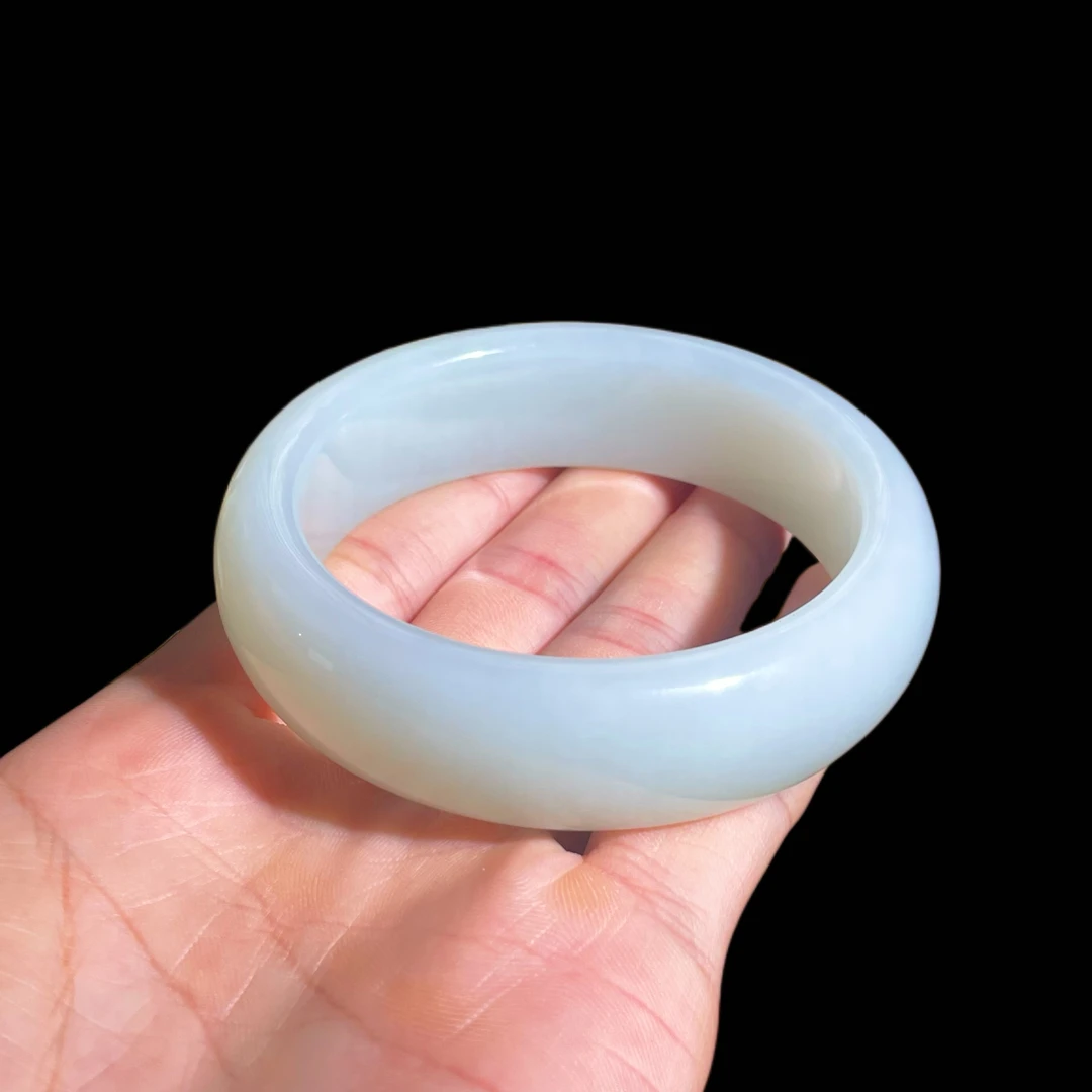 【嘉一珠宝】和田玉白玉手镯 20mm  圈口60