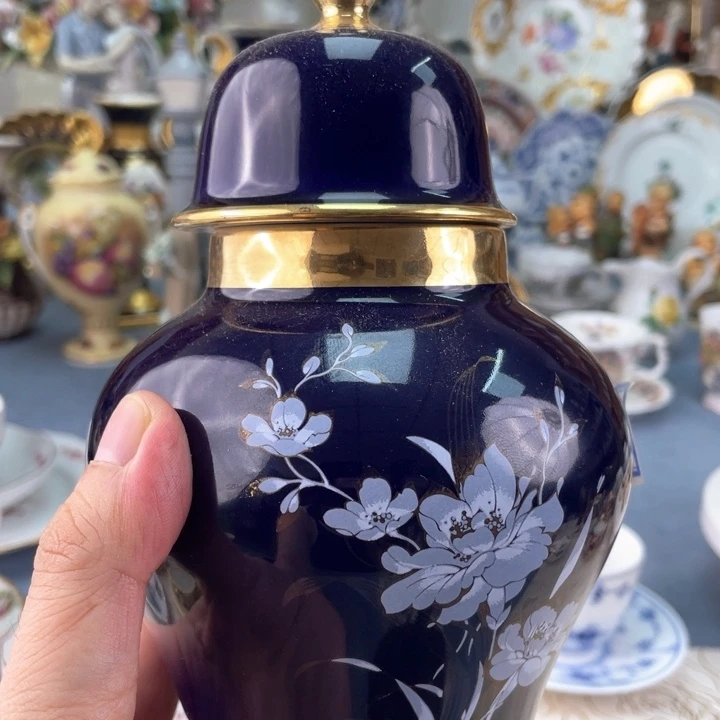 中古瓷器小房子盘子