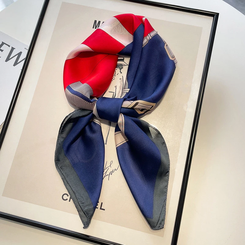 油画小方巾丝巾 黑钉满天星镯镯