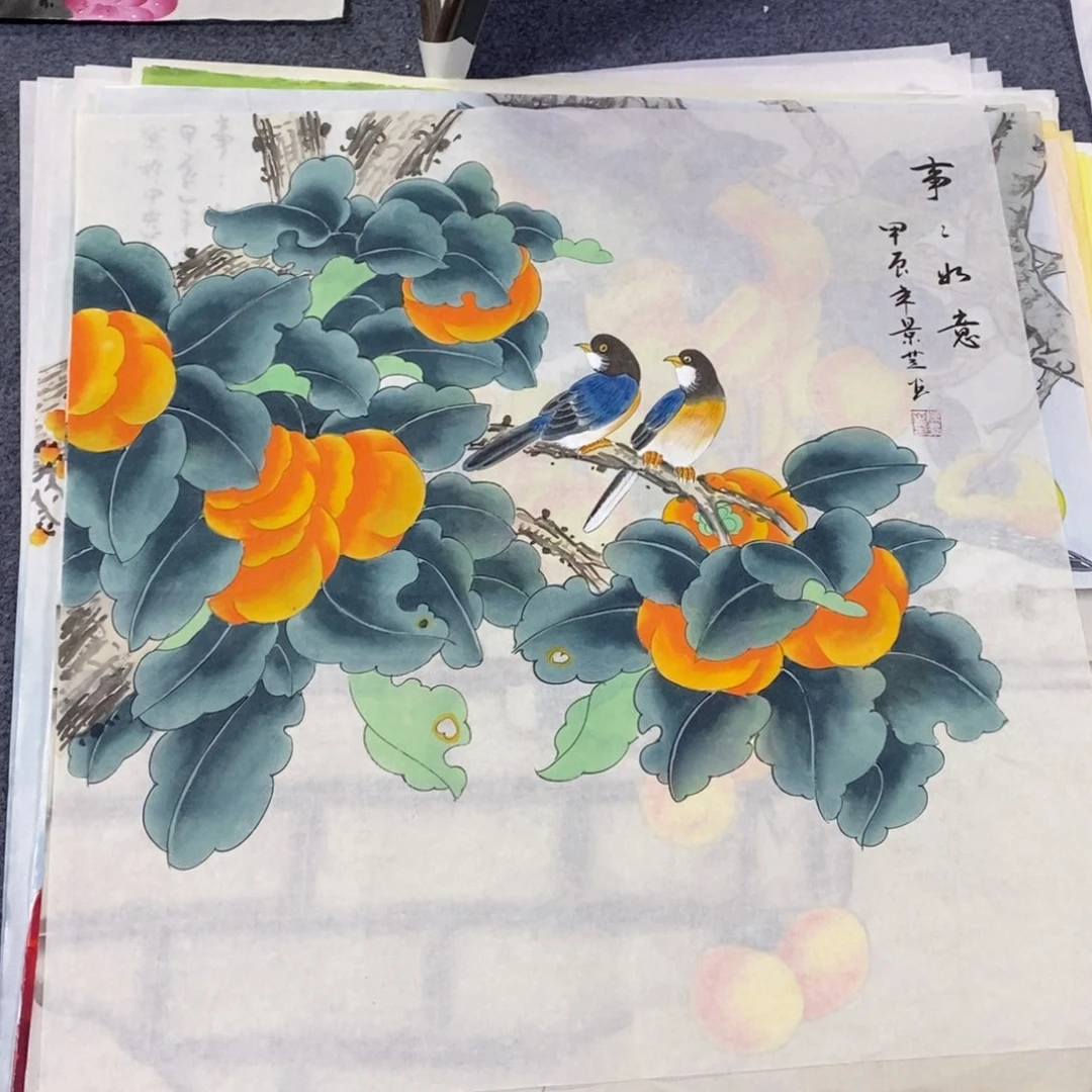 国画尺寸68✖️68工笔斗方画画