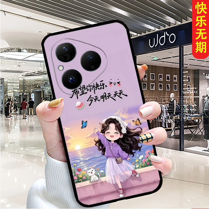 适用于华为Pura80手机壳HED-AL00新款卡通女全包边软壳硅胶防摔男