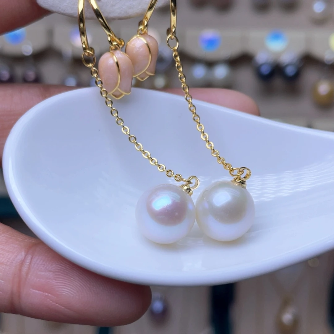 淡水珍珠耳环未镶嵌