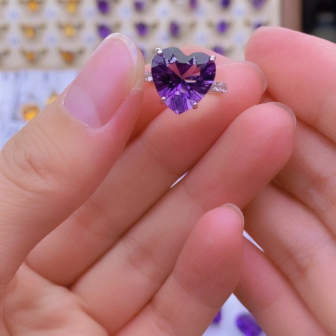 紫晶纯天然无优化紫水晶Q银S925镶嵌丽****Ｙ