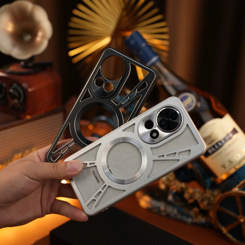 【星光铝合金散热镂空壳】适用华为Nova12 Pro手机壳CD纹金属镜头