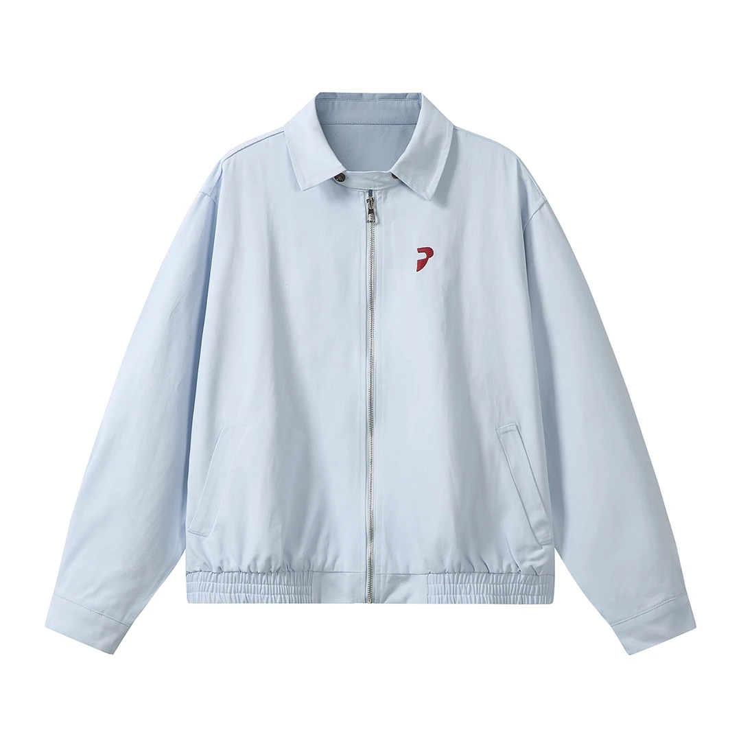 休闲百搭翻领衬衫夹克男女国潮牌潮流秋季美式复古拉链情侣外套