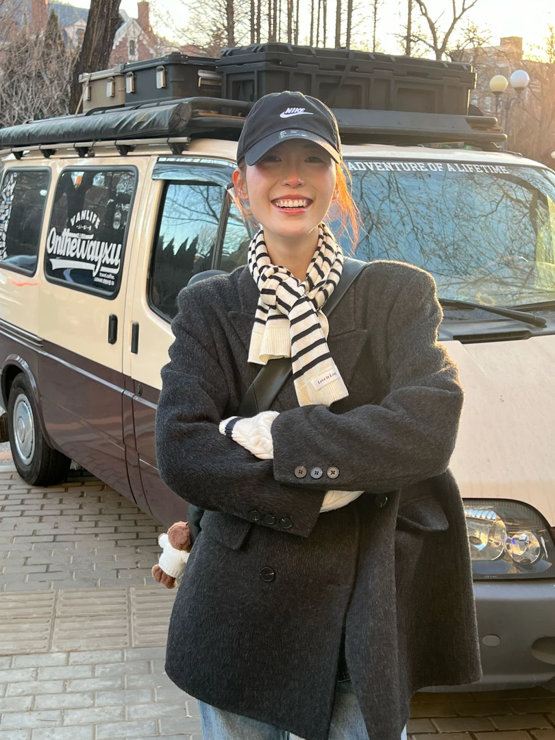 [禾禾]25年韩版新款羊毛大衣时尚宽松秋冬