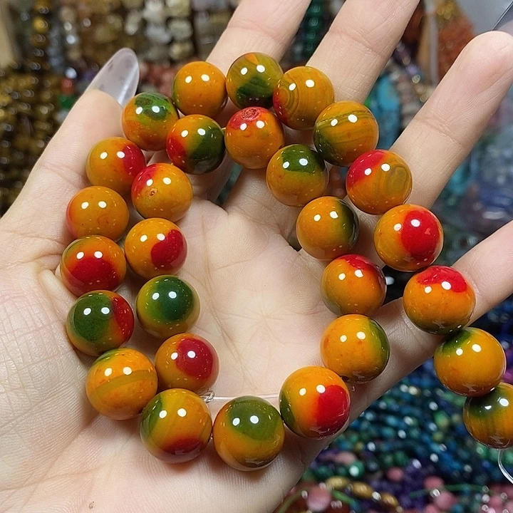 玛瑙/玉髓未镶嵌珠宝半成品地球玛瑙卡14mm