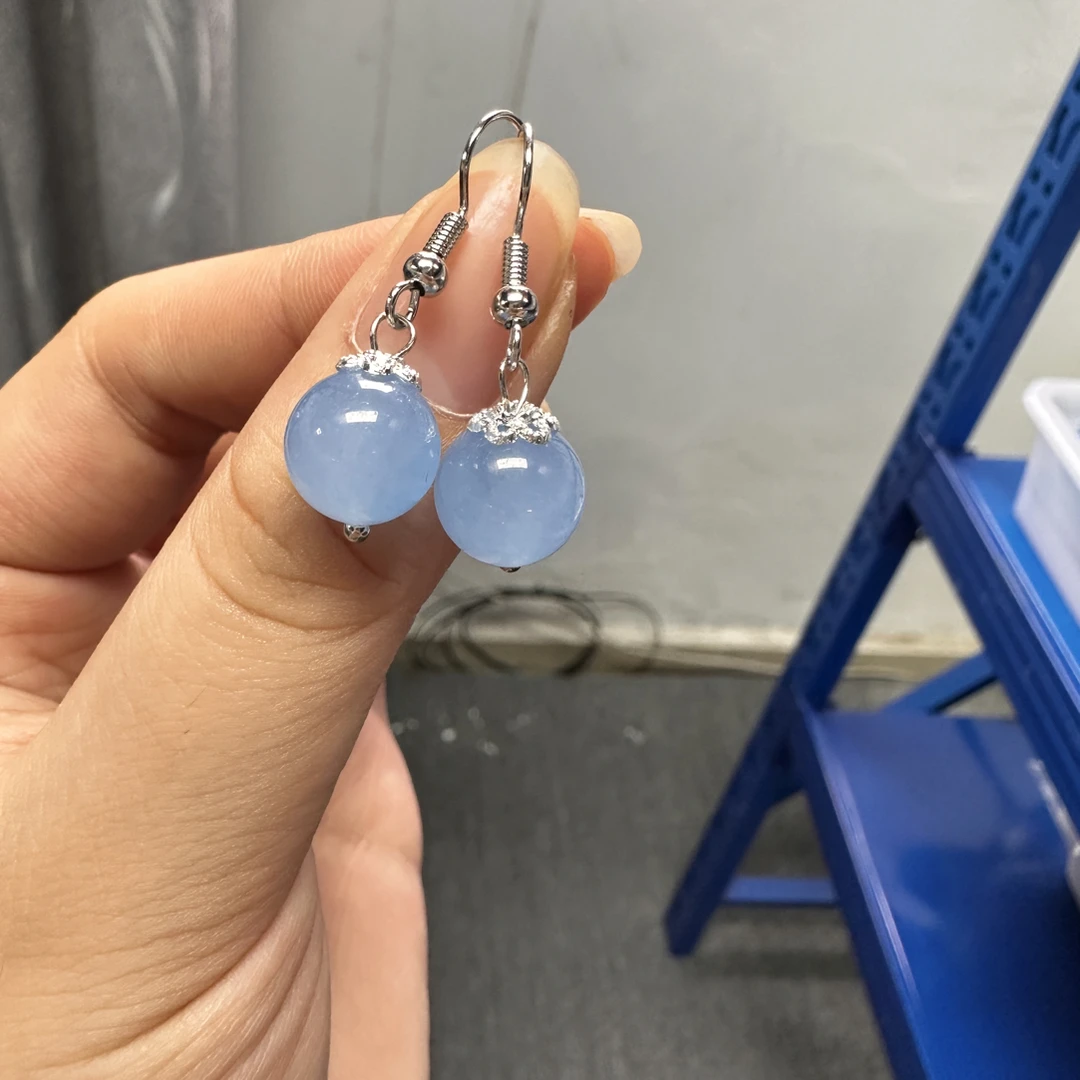 小帅的珠宝仓—福利款海蓝卡10毫米耳钩