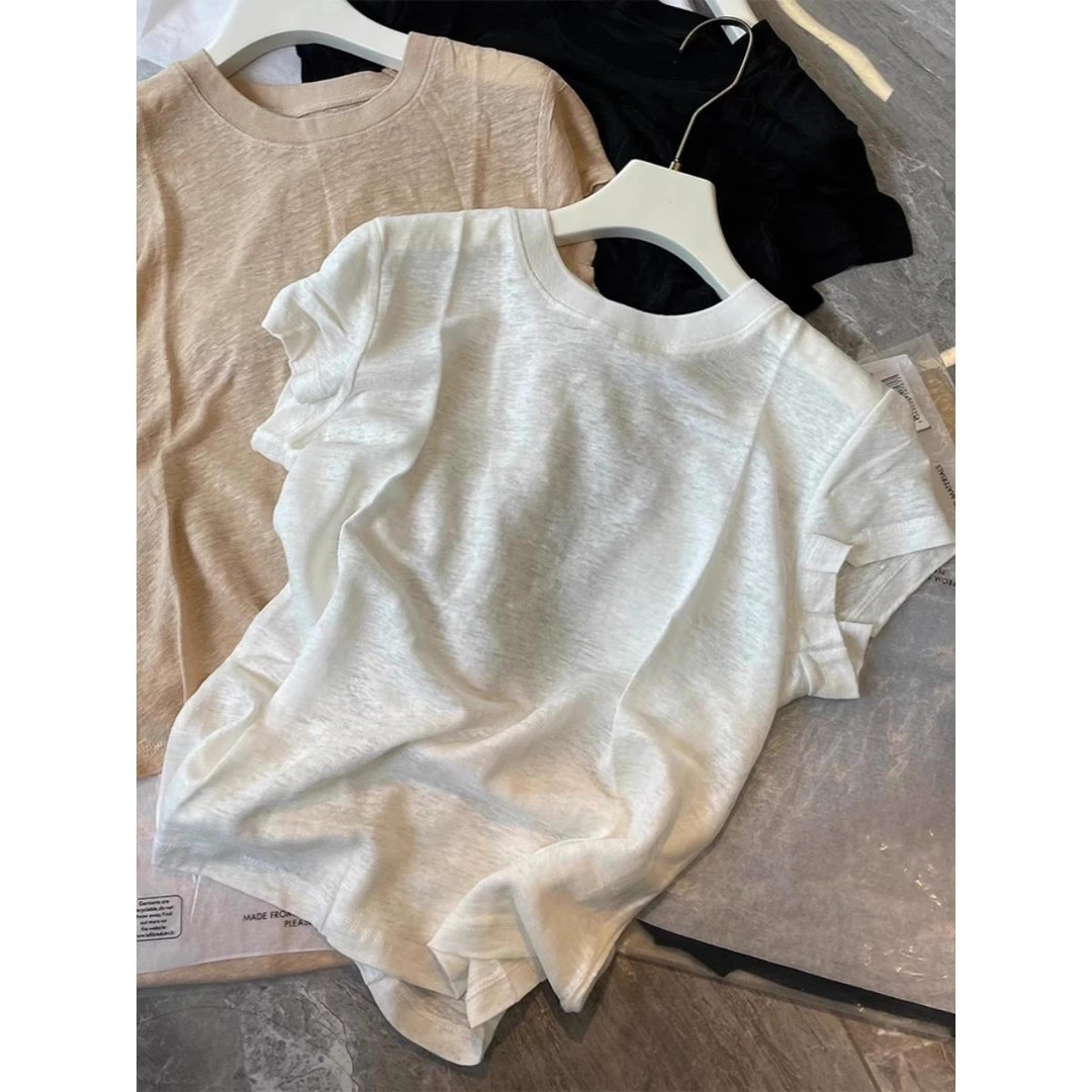 300斤大码圆领竹节棉短袖体t恤男女夏季正肩薄款百搭情侣体恤上衣