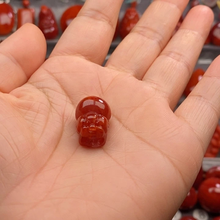 南红玛瑙未镶嵌吊坠(不含链)A****莲