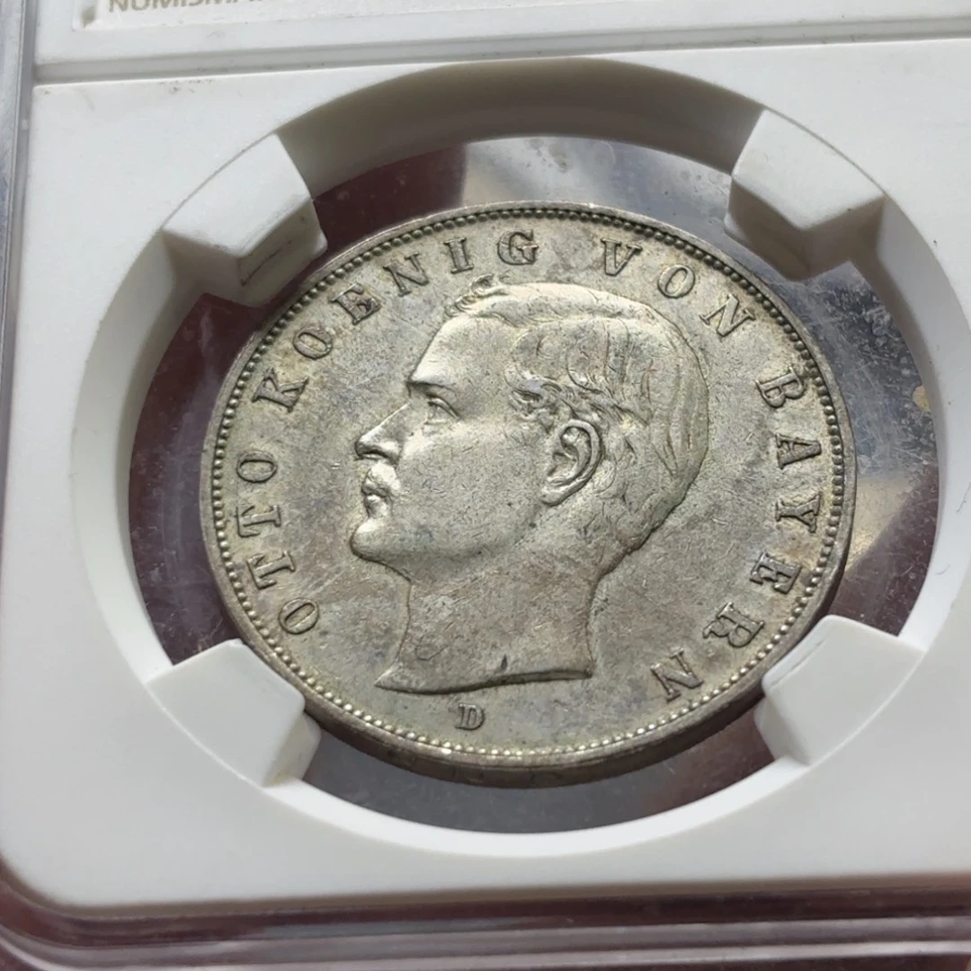 银Ag900德国巴伐利亚奥拓3马克银币