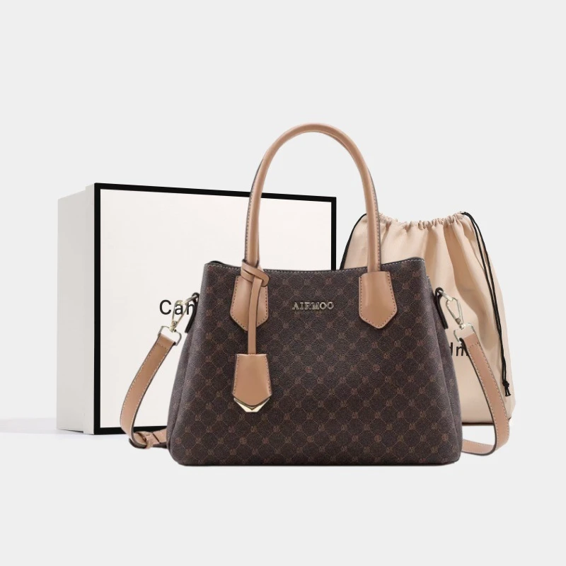 七夕节送女士包包2025新款百搭通勤大容量时尚妈妈手提包生日礼物