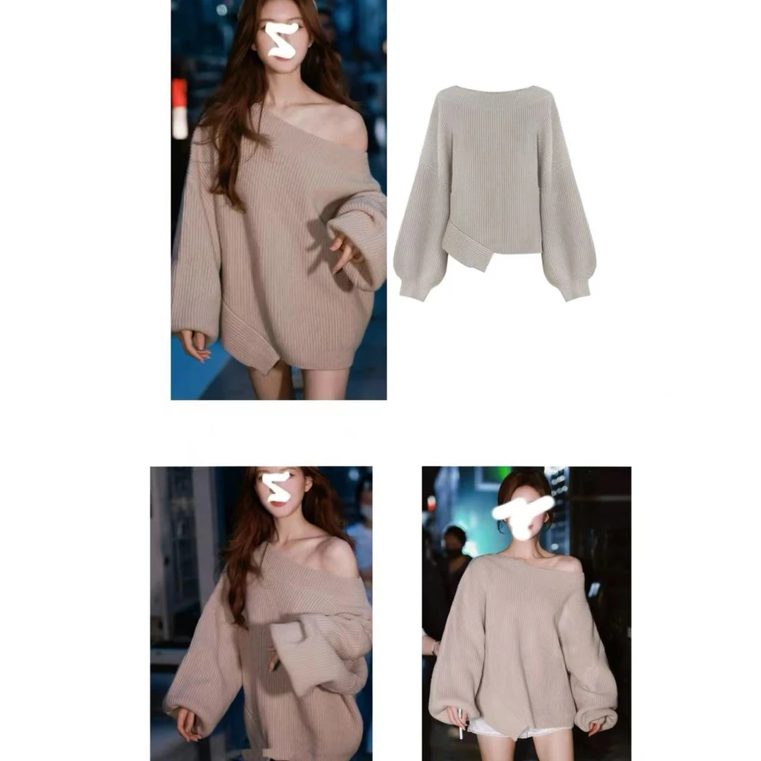 徐秋阳   温柔欧尼   显瘦气质针织时尚百搭设计款毛衣YM106